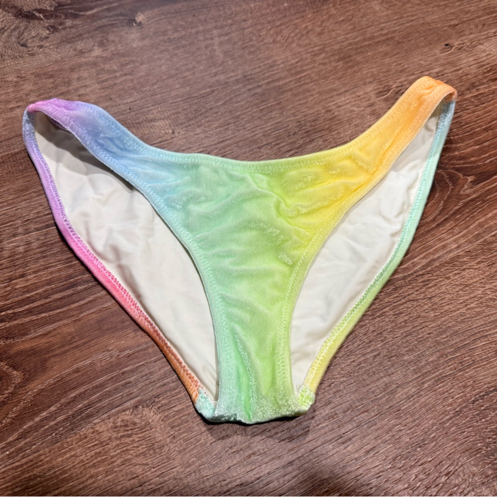 Triangl Swimwear Rainbow Velvet Bikini Bottom- Small